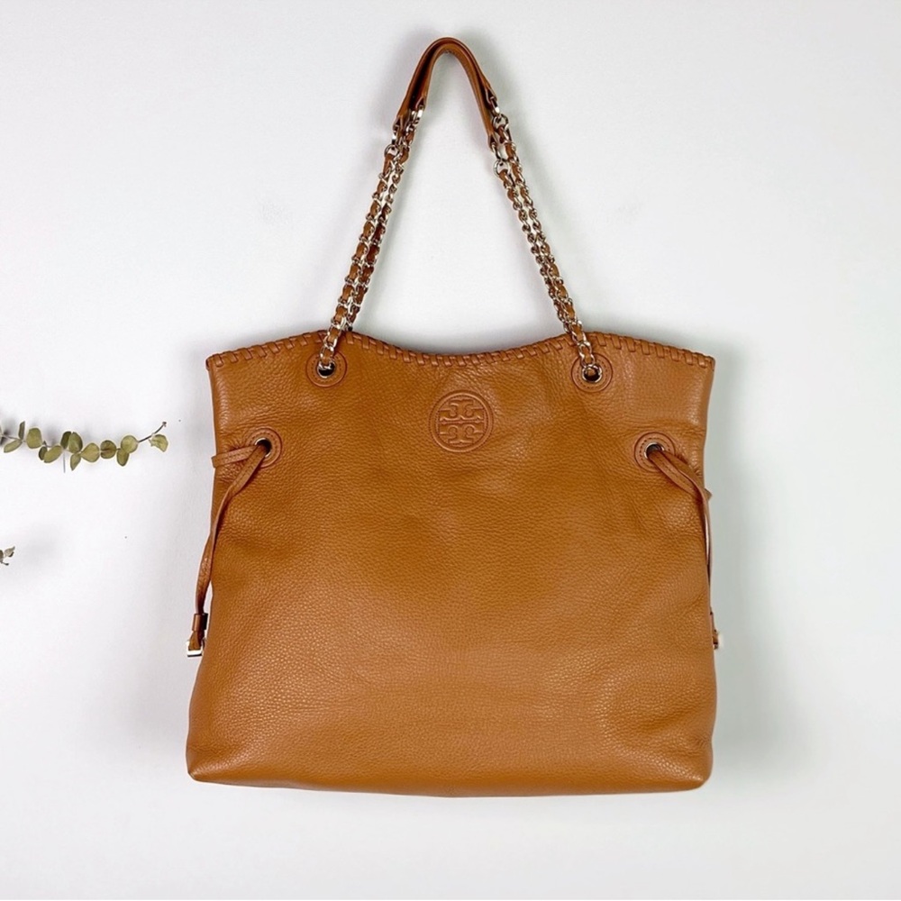 Tory Burch Marion Pebble Leather Tote Bag